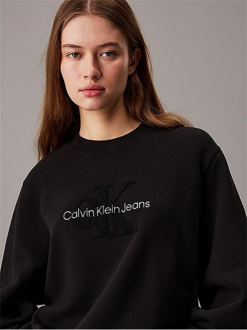 chenille monologo crewneck CALVIN KLEIN JEANS | J20J224652BEH